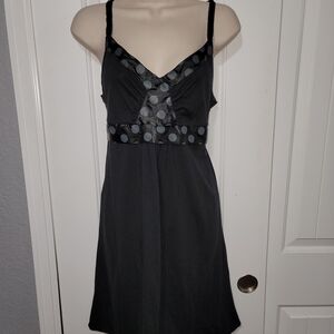 Element Black Dress with Polka Dot Detail